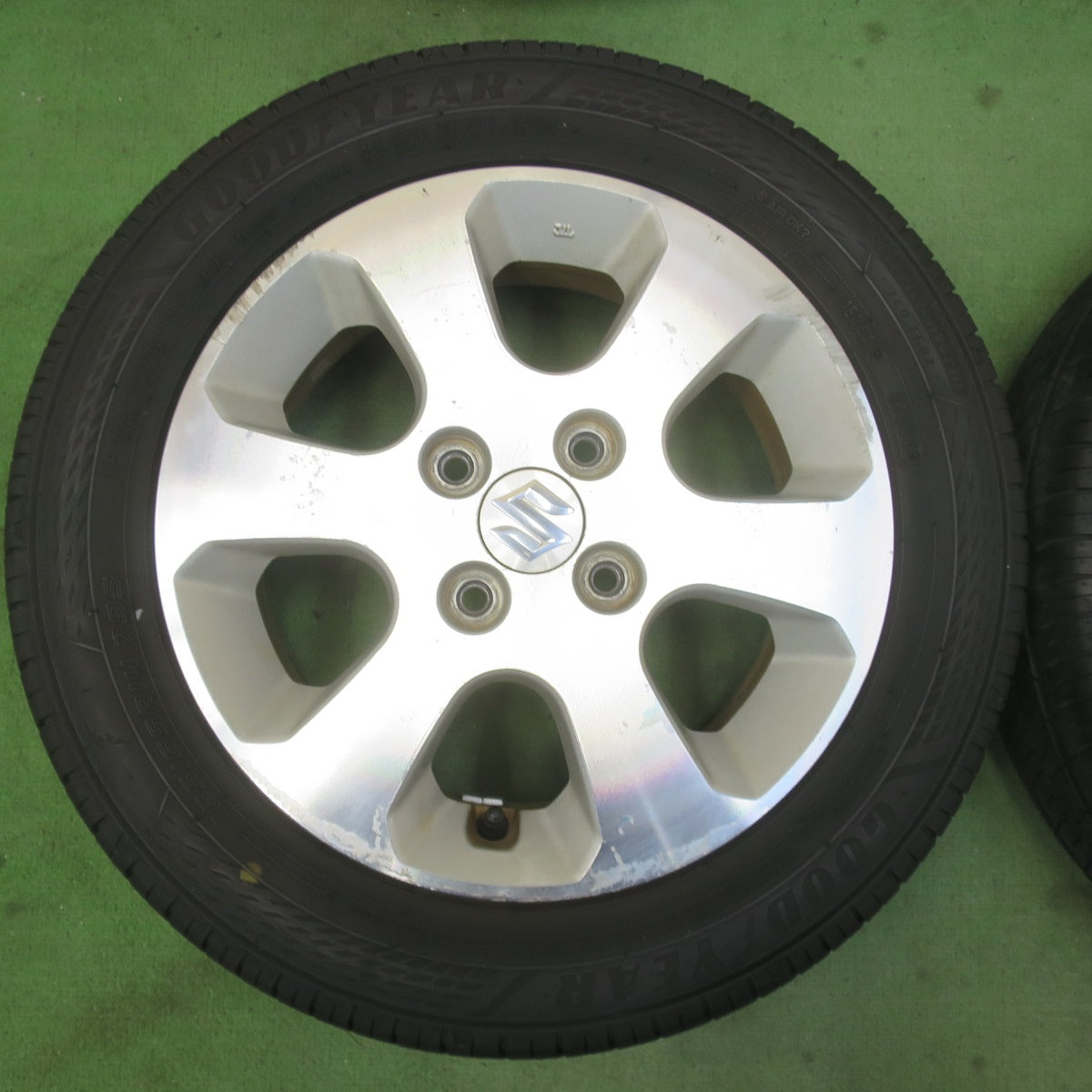 バリ溝！22年！9分★スズキ ワゴンR 純正 165/65R14 グッドイヤー EfficientGrip ECO EG02 14インチ PCD100/4H★6022807イノ