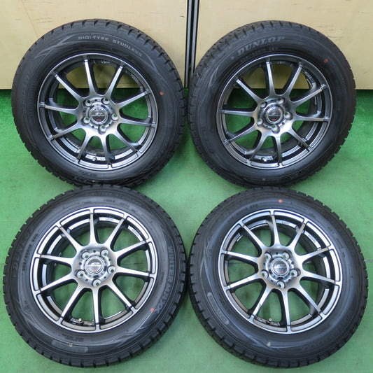[送料無料] バリ溝！キレイ！9.5分以上★スタッドレス 205/60R16 ダンロップ ウインターマックス WM01 SCHNEIDER シュナイダー 16インチ PCD114.3/5H★4111401イス
