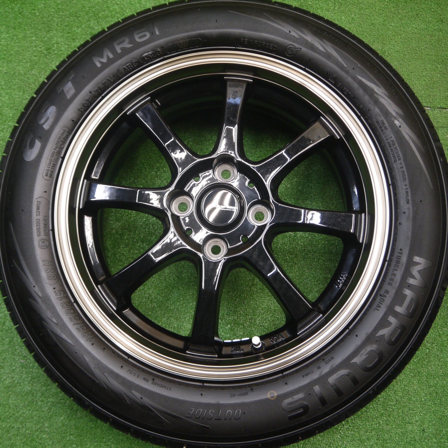 [送料無料] バリ溝！23年！キレイ！9.5分★G-SPEED 185/60R15 マーキス CST MR61 Gスピード 15インチ PCD100/4H★4102303Hノ