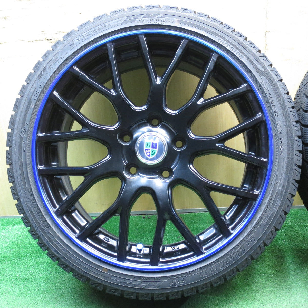 バリ溝！キレイ！9.5分★スタッドレス 195/45R17 ヨコハマ アイスガード iG60 BLEST BahnSport Type-902 ブレスト 17インチ PCD114.3/5H★5060902NJス