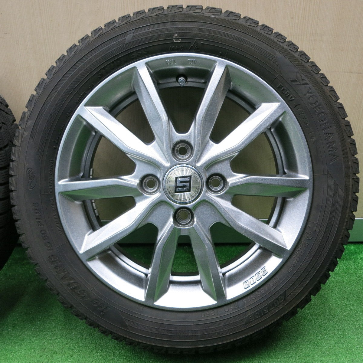 [送料無料] バリ溝！8.5分★スタッドレス 155/65R14 ヨコハマ アイスガード iG50 プラス SEIN AME ザイン 14インチ PCD100/4H★4111801NJス
