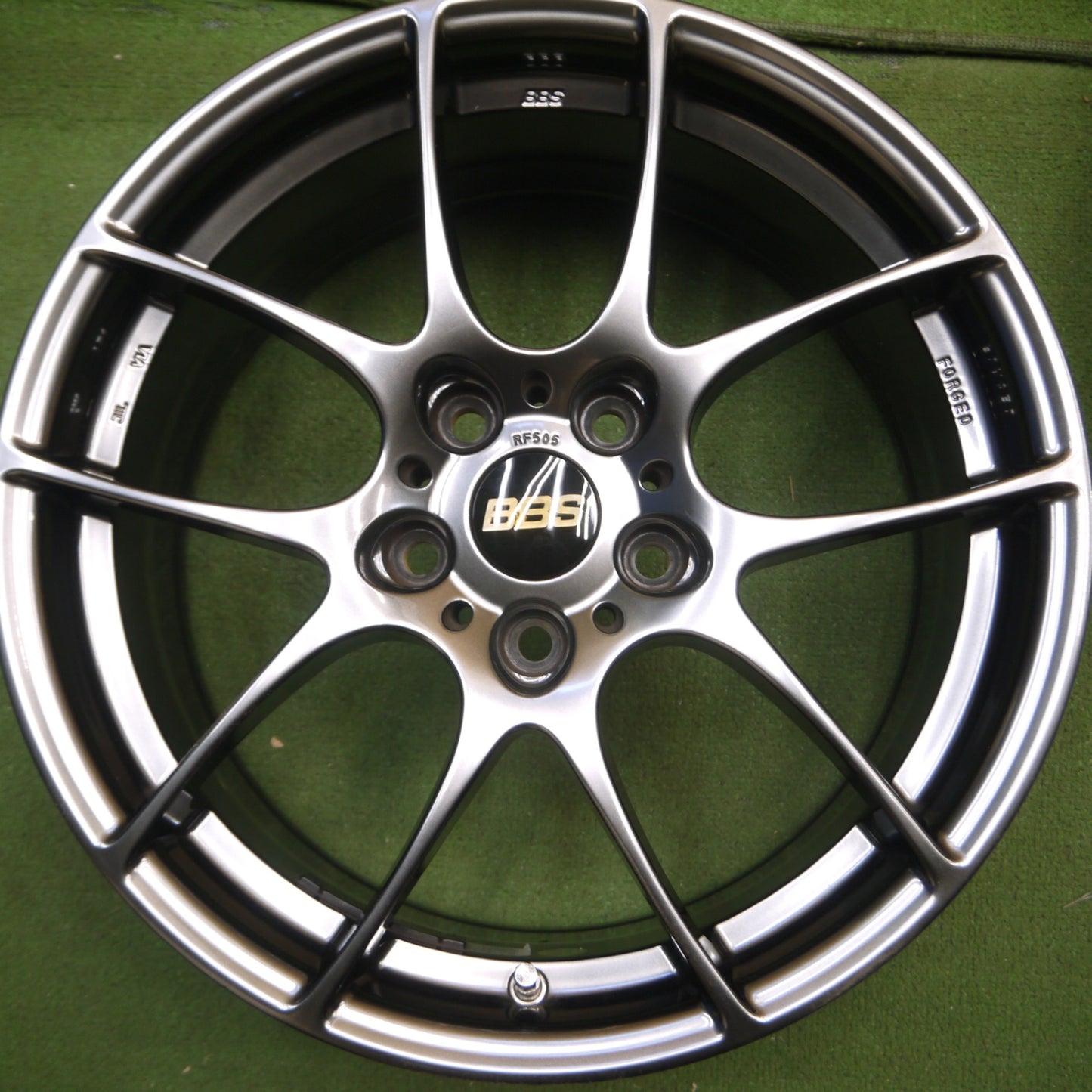 *送料無料* 美品★BBS RF505 鍛造 ホイール 17インチ 17×7.5J PCD112/5H★4051406Hホ