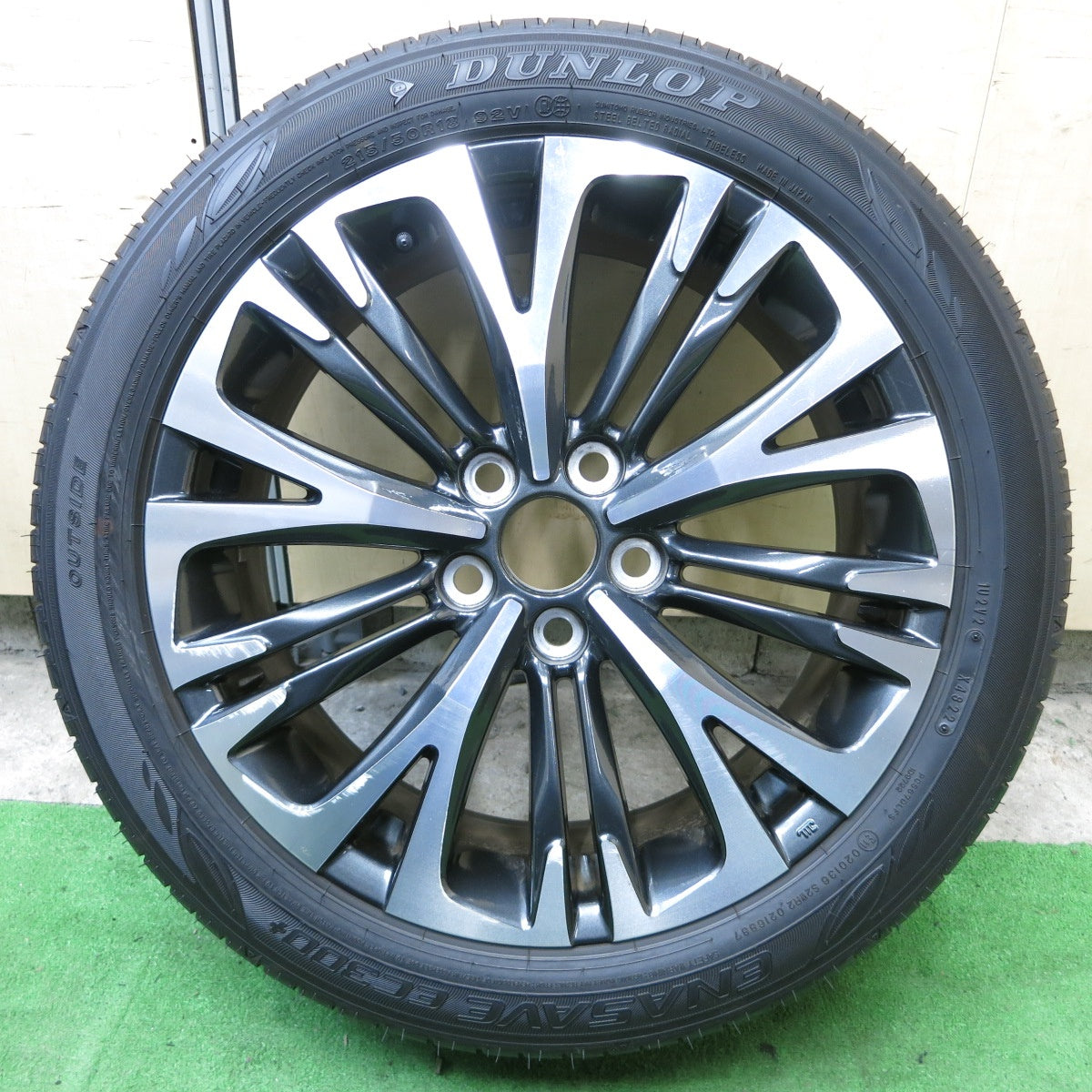 バリ溝！22年！9分！1本★トヨタ ヤリスクロス Zグレード 純正 215/50R18 ダンロップ エナセーブ EC300+ 18インチ PCD114.3/5H★5072601ナノ