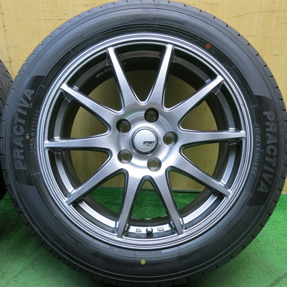ほぼ未使用！24年！キレイ★215/55R17 プラクティバ BP01 ヨコハマ製 SPORT ABELIA スポルト アベリア 17インチ PCD114.3/5H★5082301HAノ