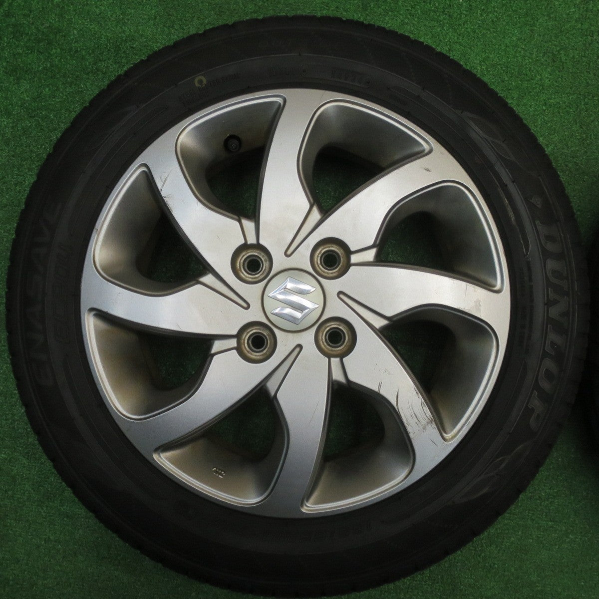 バリ溝！24年！9分★スズキ パレット 純正 155/65R14 ダンロップ エナセーブ EC204 14インチ PCD100/4H★5110105NJノ