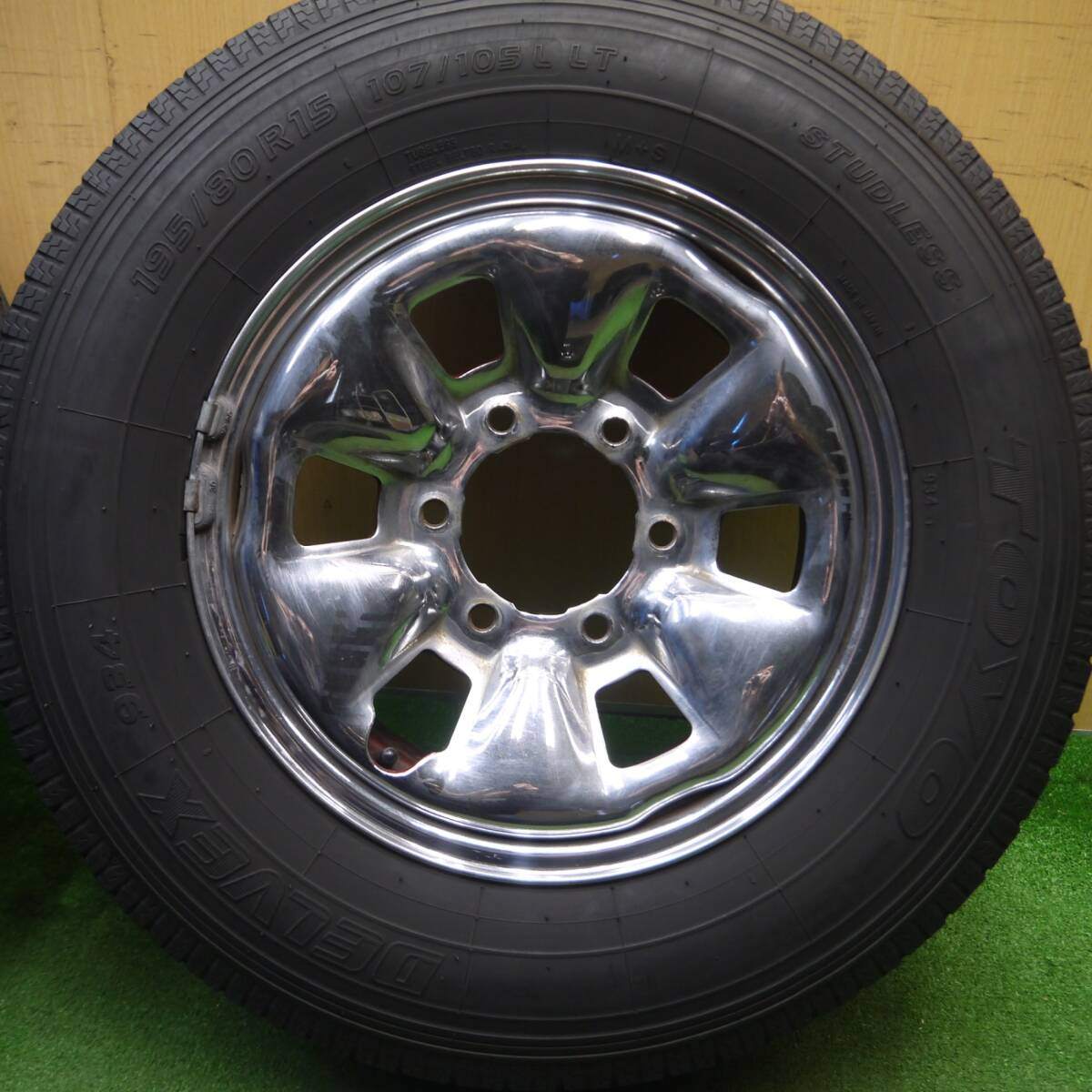 4本価格★トヨタ 100系 ハイエース 純正 スタッドレス 195/80R15 107/105L トーヨー デルベックス 934 PCD139.7/6H★5012802Hス