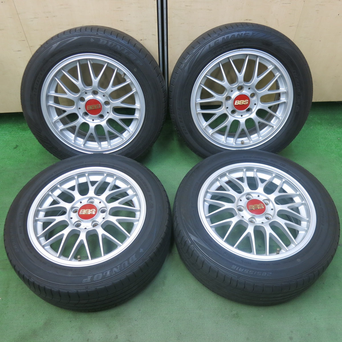 バリ溝！9.5分★ワーゲン 等 BBS RG-F RG403 鍛造 205/55R16 ダンロップ LE MANS V ルマン5 16インチ PCD112/5H★5092002SKノ