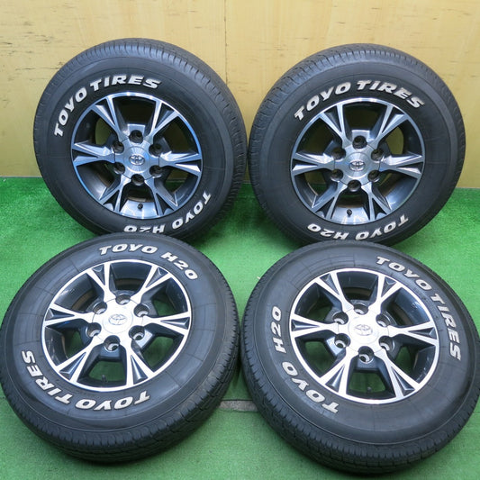 バリ溝！キレイ！9.5分★トヨタ 200系 ハイエース 純正 OP 195/80R15 107/105N トーヨー H20 ホワイトレター 15インチ PCD139.7/6H★5051805HAノ