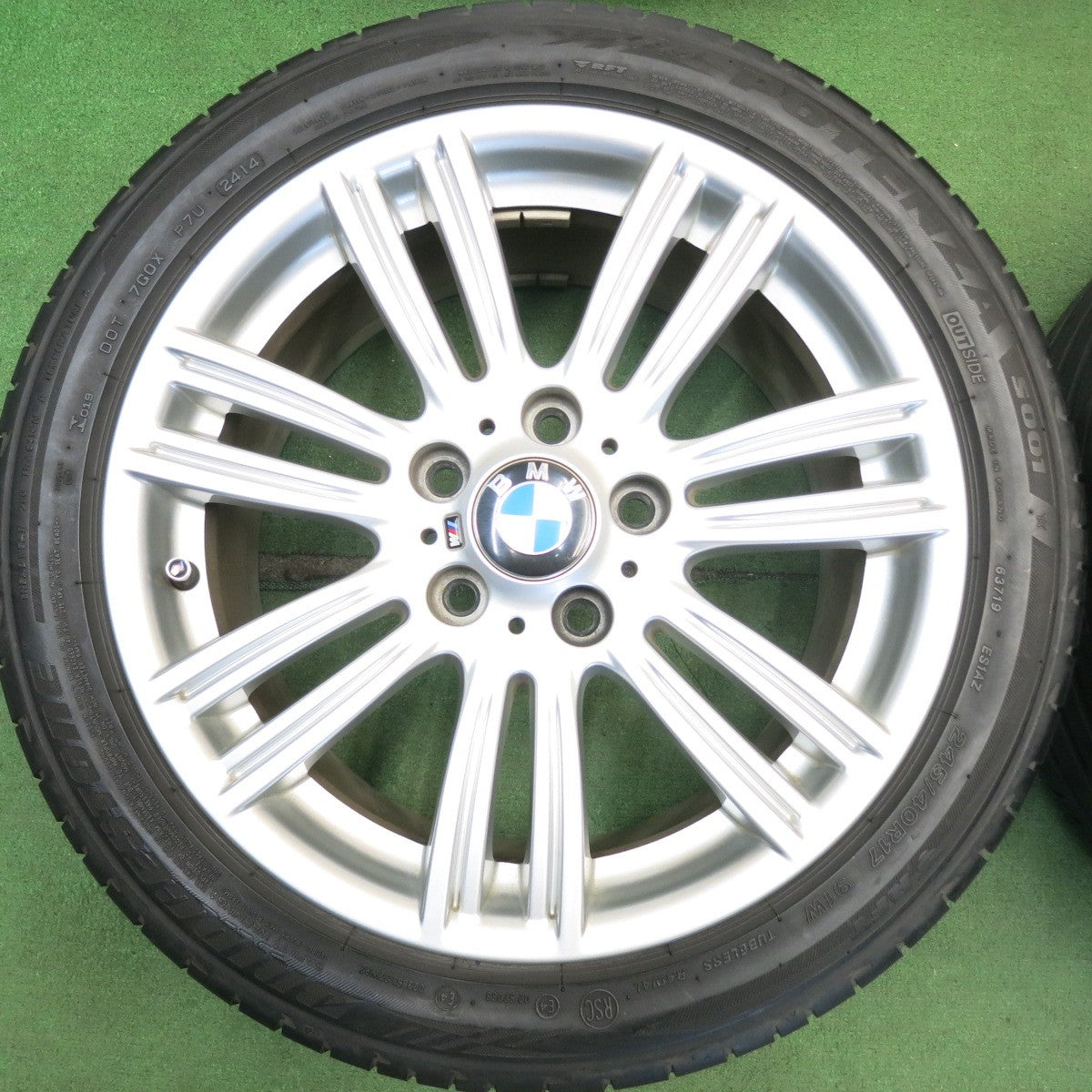 バリ溝！9分★BMW F20 1シリーズ Mスポーツ 純正 225/45R17 245/40R17 ブリヂストン テクノスポーツ ブリヂストン ポテンザ S001 RFT 17インチ PCD120/5H★6052107HAノ