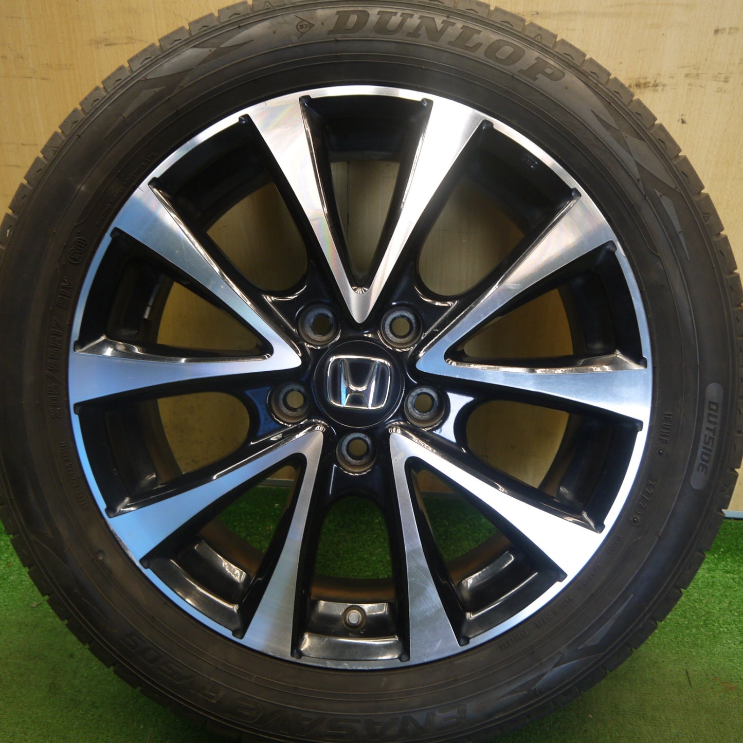 バリ溝！23年！9分！1本◎ホンダ RK ステップワゴン スパーダ 純正 205/55R17 ダンロップ エナセーブ RV505 17インチ PCD114.3/5H◎6061205Hノ