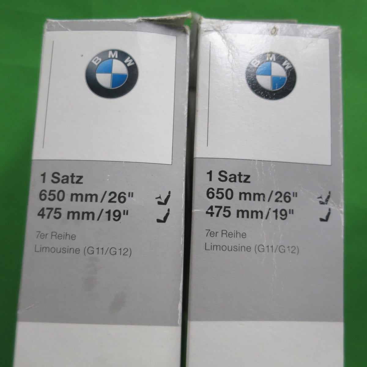 [送料無料] 未使用！左右2本セット☆BMW 7シリーズ G11 G12 純正 ワイパー ブレード 1Satz 650mm/26” 475mm/19”☆