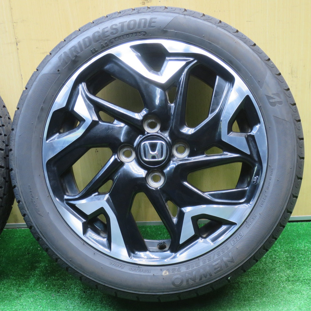 バリ溝！25年！9分★ホンダ N-BOX カスタム ターボ 純正 165/55R15 ブリヂストン NEWNO ニューノ 15インチ PCD100/4H★5110710NJノ