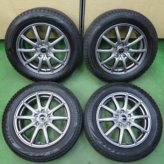 バリ溝！21年！キレイ！9.5分★スタッドレス 225/55R17 ブリヂストン ブリザック VRX2 SCHNEIDER MiD シュナイダー 17インチ PCD114.3/5H★5041002イス