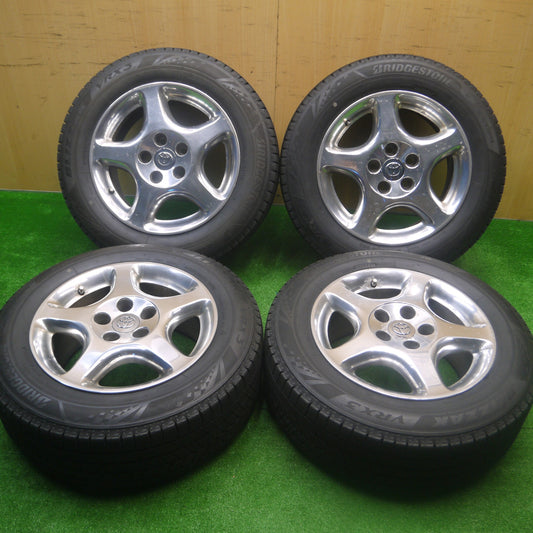 *送料無料* バリ溝！21年！9.5分★トヨタ アリスト 純正 215/60R16 スタッドレス ブリヂストン ブリザック VRX3 16インチ PCD114.3/5H★4082801Hス