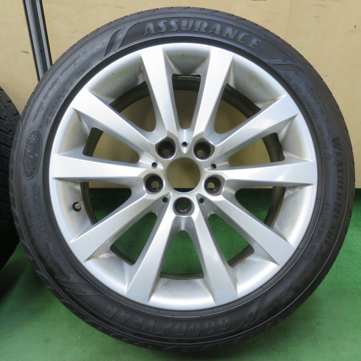 バリ溝！9分★BMW F10 F11 5シリーズ 純正 245/45R18 グッドイヤー ASSURANCE WEATHER READY 18インチ PCD120/5H★5071601イオ