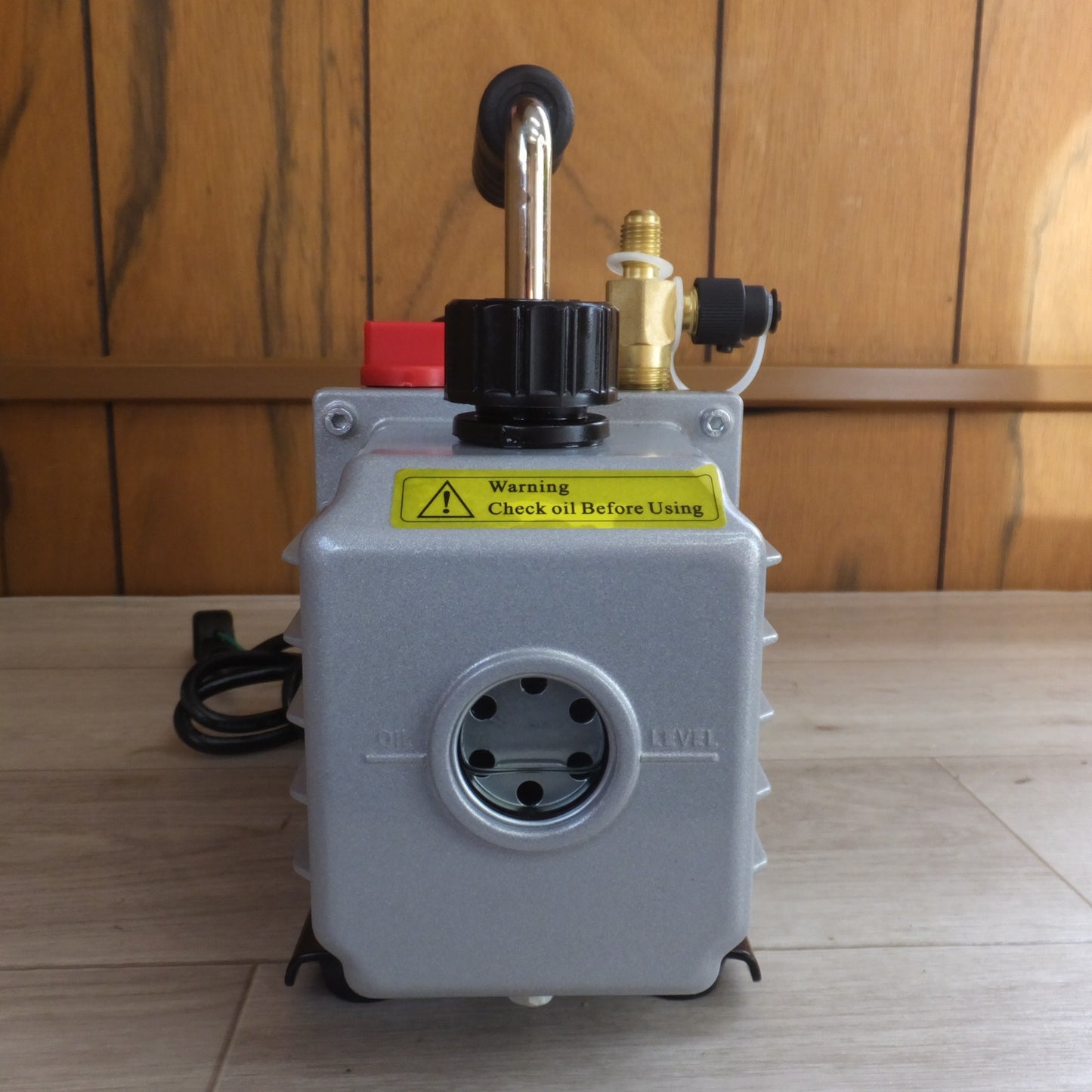 [送料無料] 美品★電動真空ポンプ 1Stage Vacuum Pump A68N10　マニホールドゲージ　セット　メーカー 不明★