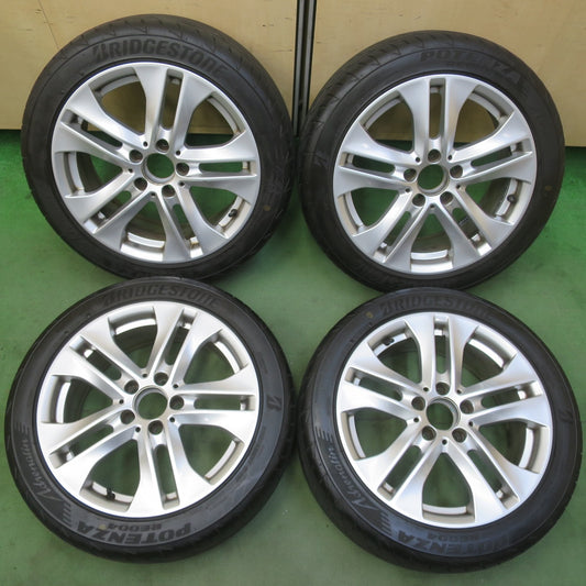 バリ溝！24年！9.5分★ベンツ W204 Cクラス 純正 225/45R17 ブリヂストン ポテンザ RE004 17インチ PCD112/5H★6052804イノ