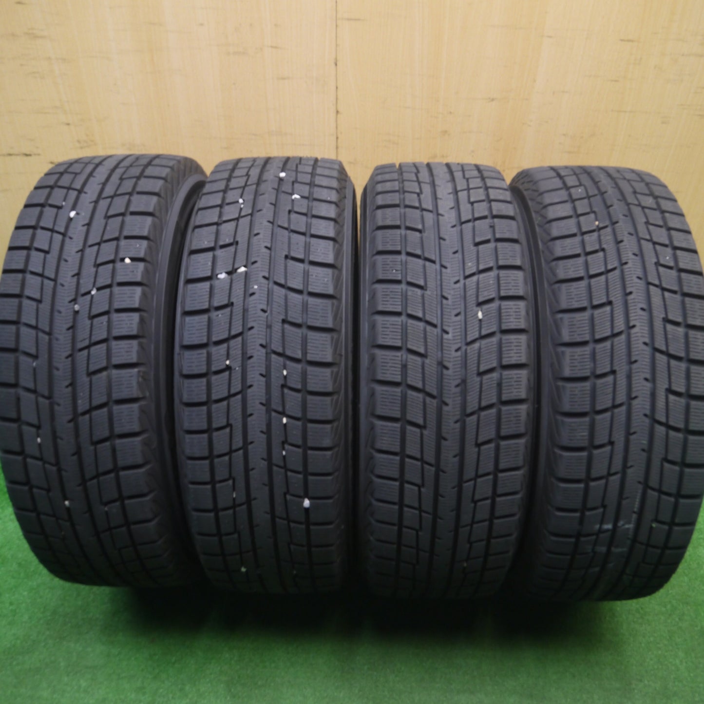 [送料無料] バリ溝！23年！キレイ！ほぼ10分★SMACK レジーナ ENKEI AME 共豊 205/60R16 スタッドレス ヨコハマ アイスガード iG52C スマック エンケイ PCD114.3/5H★4110804Hス