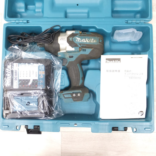 [送料無料] ◆マキタ 充電式 インパクト レンチ 18V TW1001D 充電器 ケース 付き 電動 工具◆