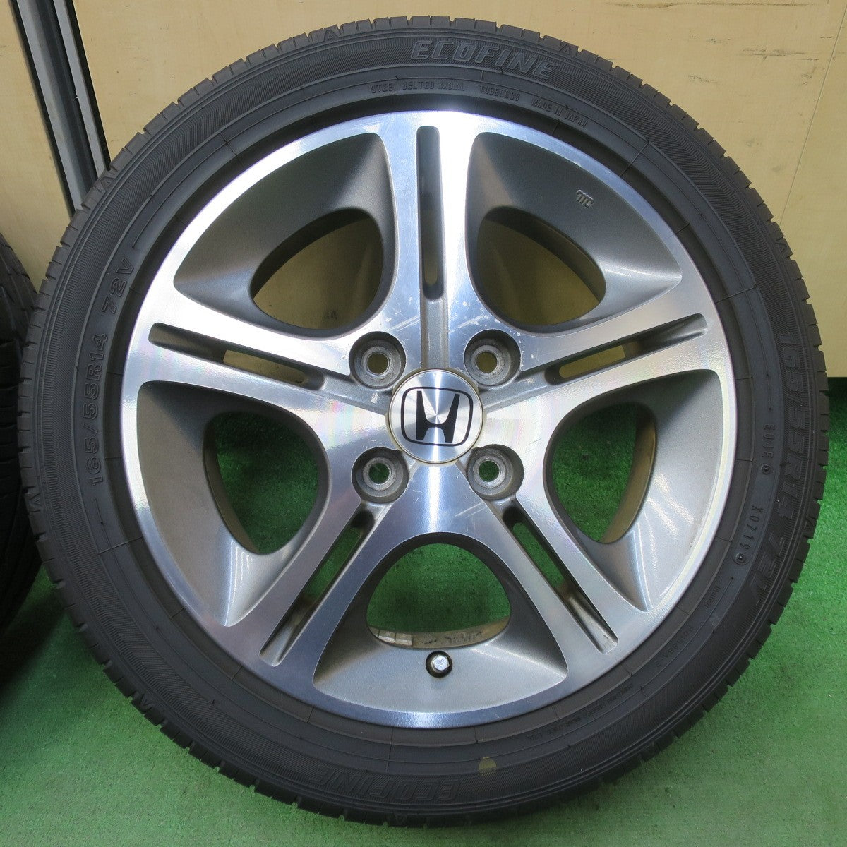 4本価格★ホンダ JB5 ライフ ディーバ 純正 165/55R14 エコファイン ECOFINE 14インチ PCD100/4H★5050203イノ