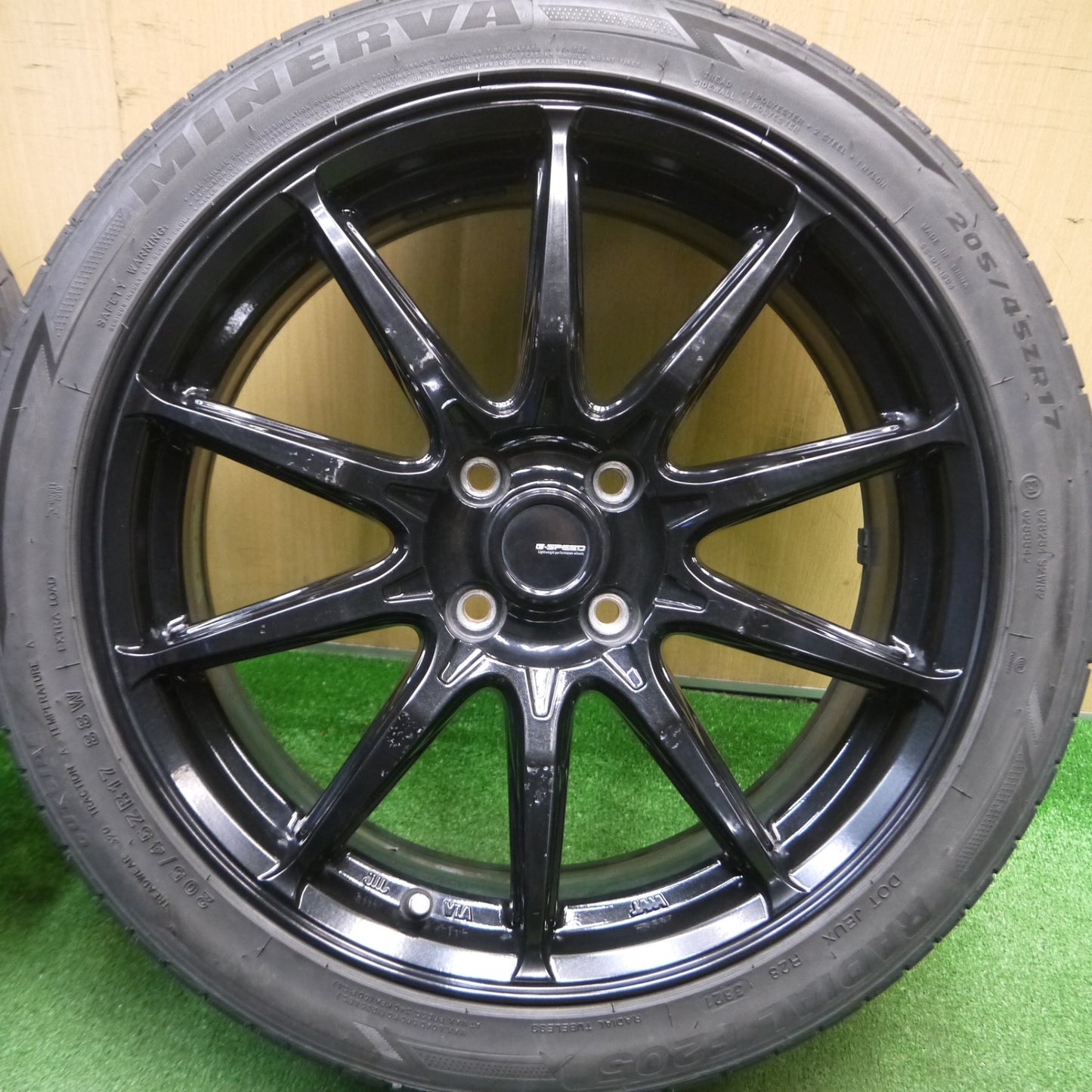 [送料無料] キレイ！21年★G-SPEED 205/45R17 ミネルバ ラジアル F205 Gスピード 17インチ PCD100/4H★5012911Hノ