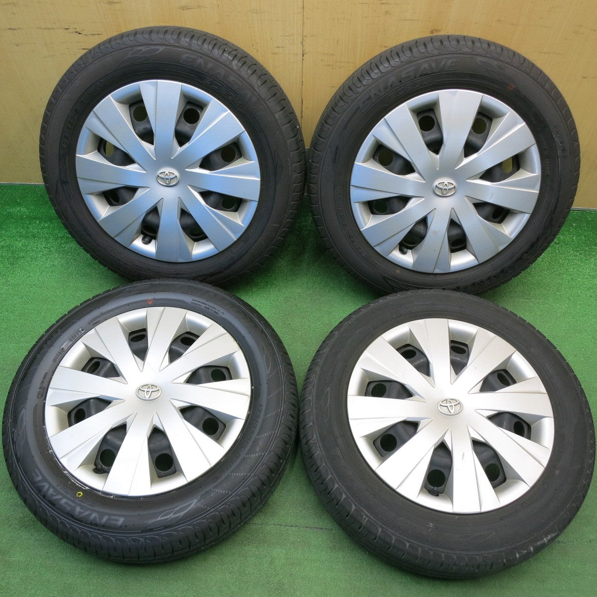 バリ溝！25年！ほぼ10分★トヨタ 160系 カローラ フィールダー 純正 スチール 175/65R15 ダンロップ エナセーブ EC204 15インチ PCD100/4H★6040502HAノ