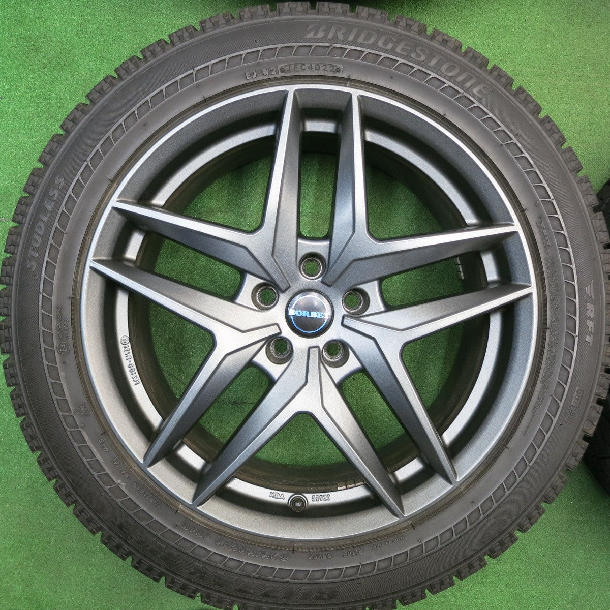 キレイ！22年★BMW 等 BORBET typeZ 245/50R19 スタッドレス ブリヂストン ブリザック RFT 19インチ ボルベット PCD112/5H★5041810TNス