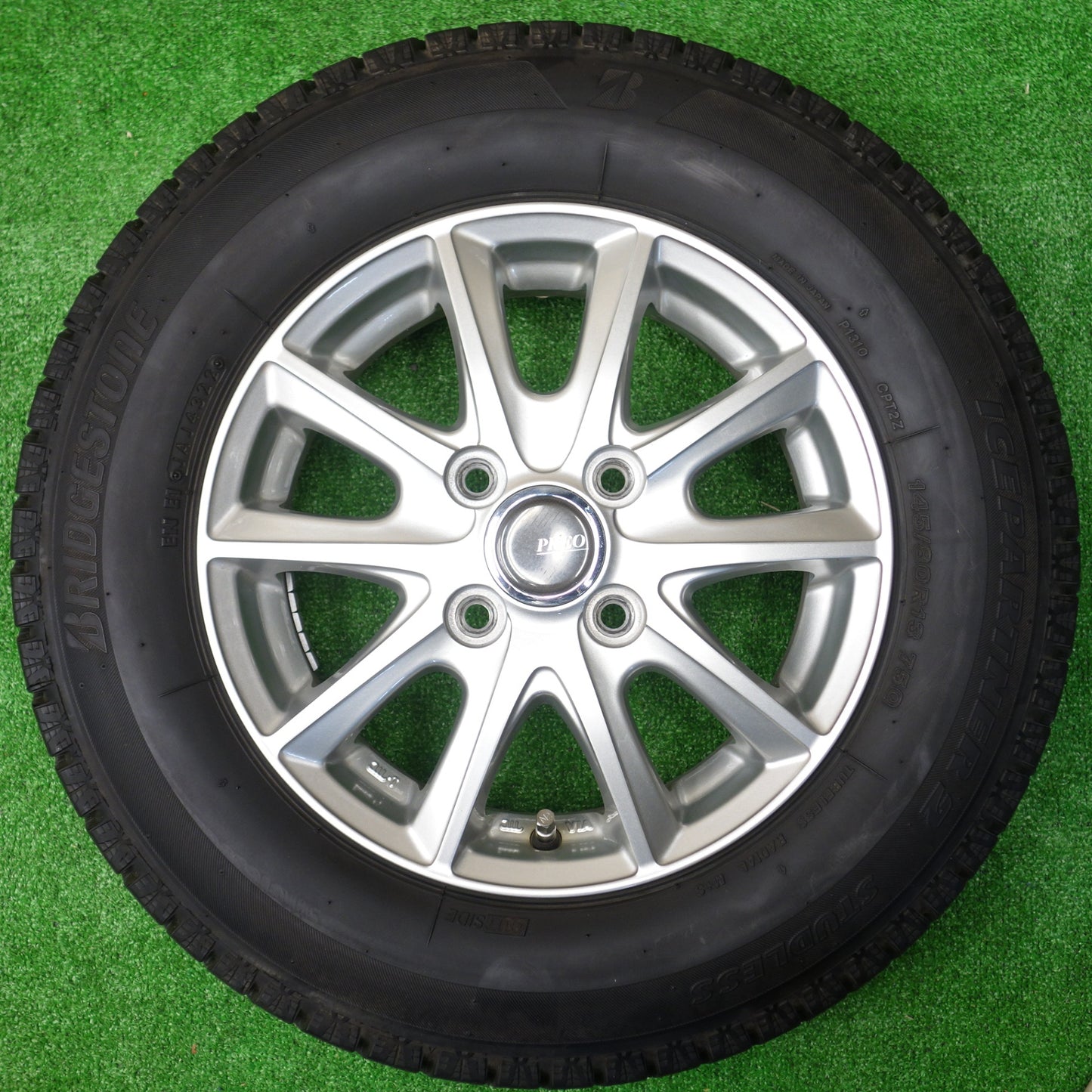 バリ溝！22年！キレイ！8.5分★スタッドレス 145/80R13 ブリヂストン アイスパートナー2 PREO LANX-L5 プレオ 13インチ PCD100/4H★5112802KTス