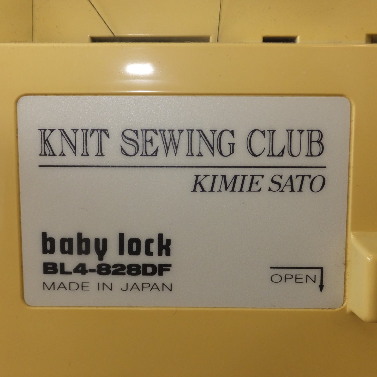 [送料無料] 現状品★ジューキ JUKI ベビーロック baby lock PRO LINE ロックミシン BL4-828DF　KNIT SEWING CLUB KIMIE SATO★