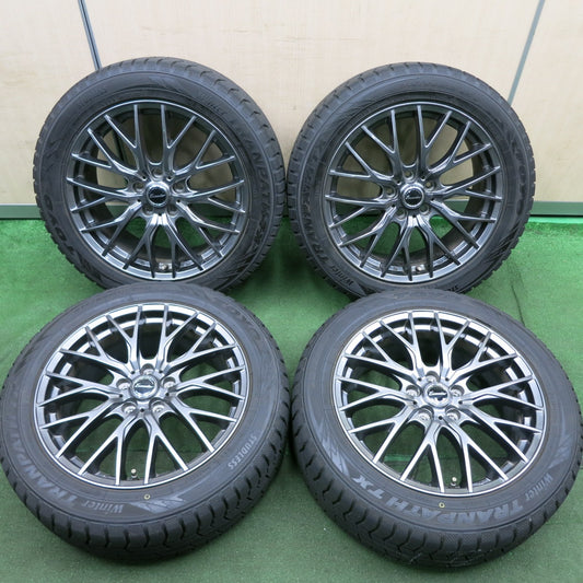 *送料無料* バリ溝!22年!キレイ!9.5分★スタッドレス 215/55R18 トーヨー ウインター トランパス TX Exceeder エクシーダー 18インチ PCD114.3/5H★4062904HAス