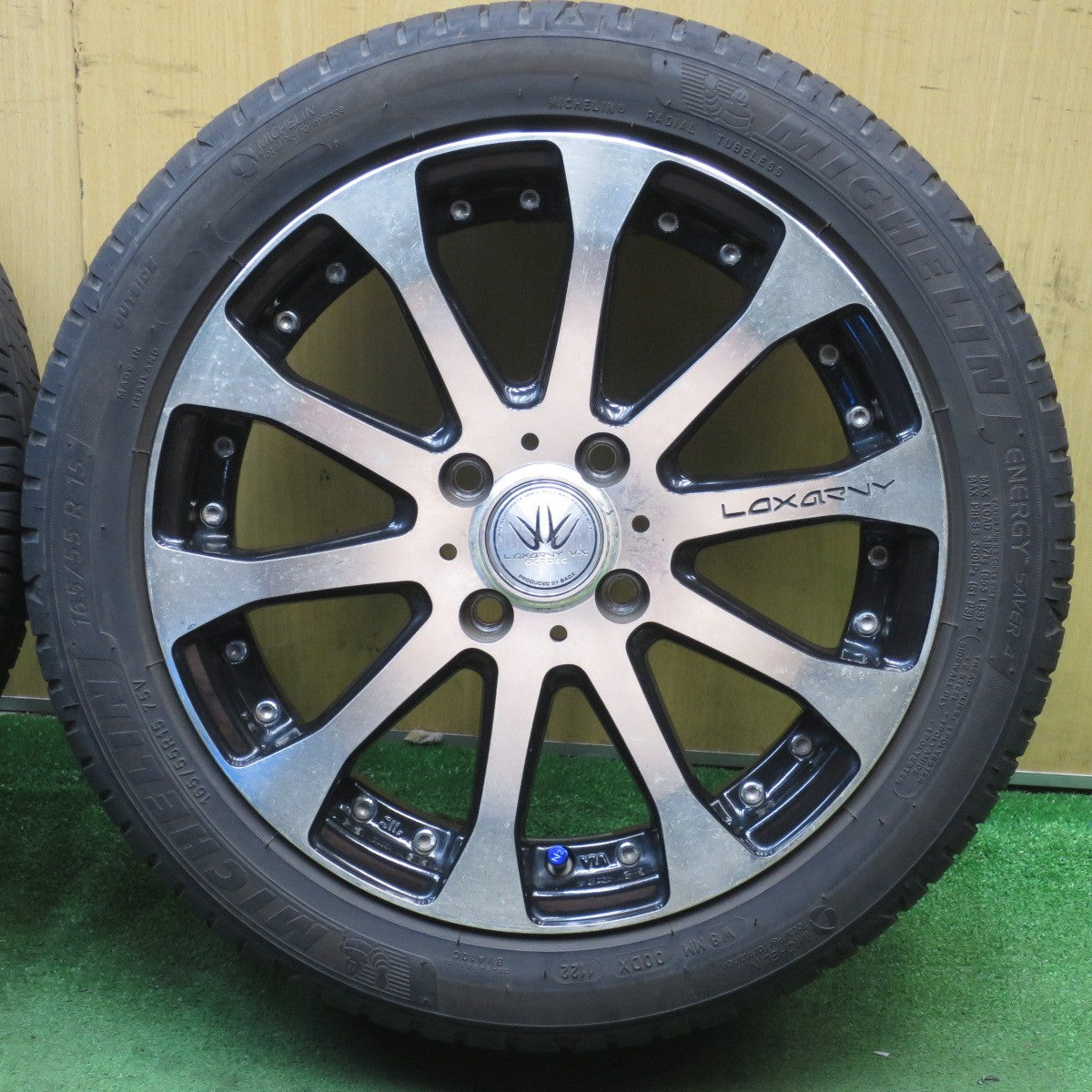 バリ溝！22年！8.5分★LOXARNY OCTDEC 165/55R15 ミシュラン エナジーセイバー4 ロクサーニ オクトデック 15インチ 軽サイズ PCD100/4H★5081301NJノ