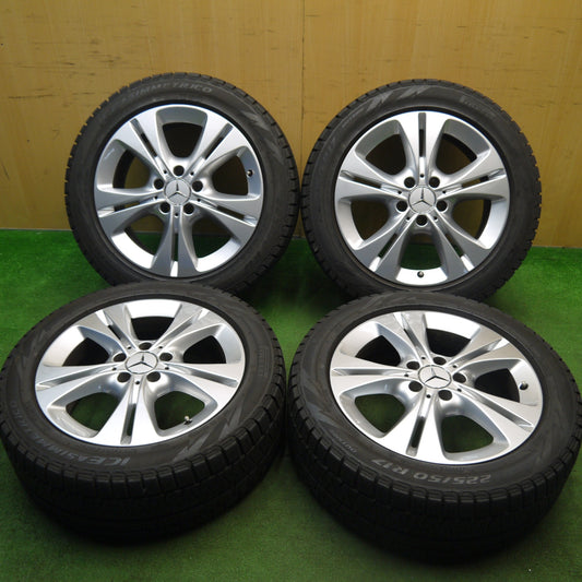 バリ溝！キレイ！9分★ベンツ W205 Cクラス 純正 225/50R17 スタッドレス ピレリ アイスアシンメトリコ 17インチ PCD112/5H★5040909Hス