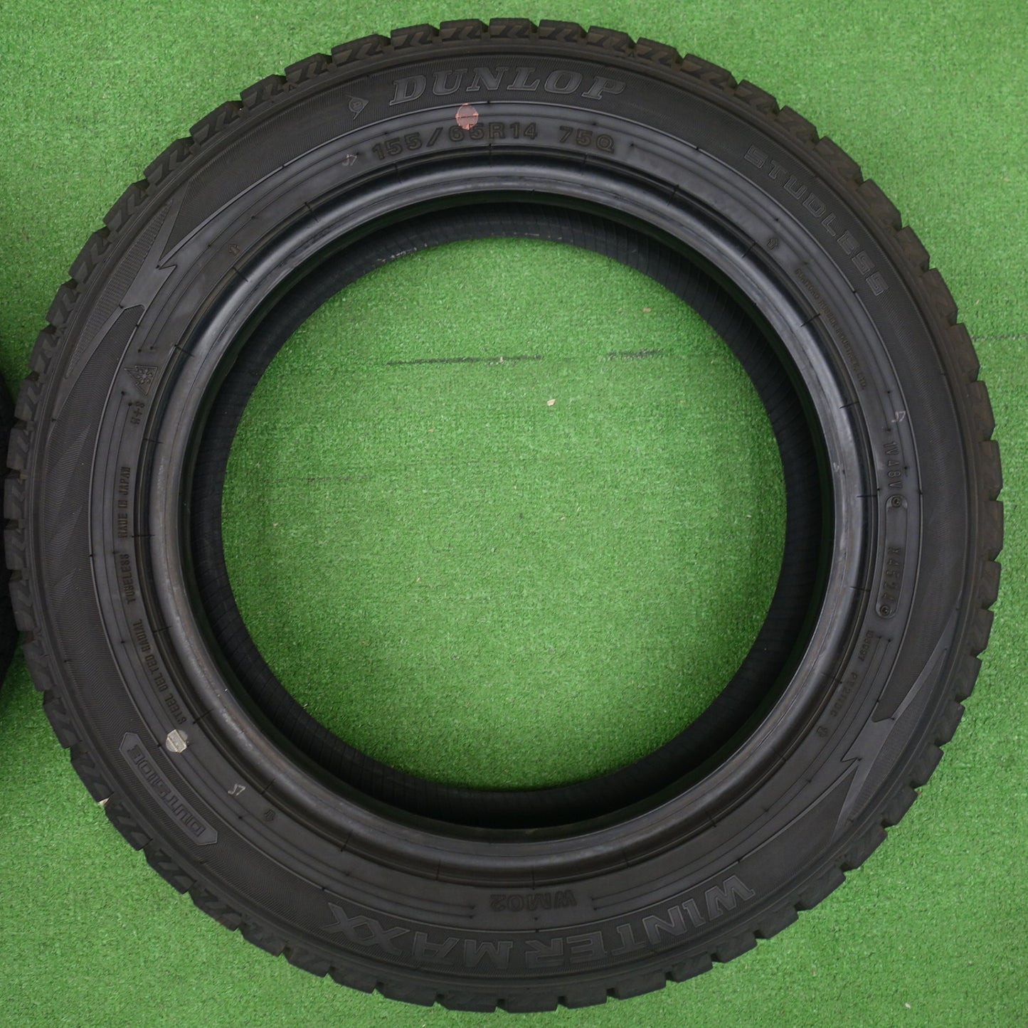 バリ溝！24年！9.5分★スタッドレス 155/65R14 ダンロップ ウインターマックス WM02 タイヤ 14インチ ワゴンR タント ムーヴ デイズ N-BOX 等★6051602KTスタ