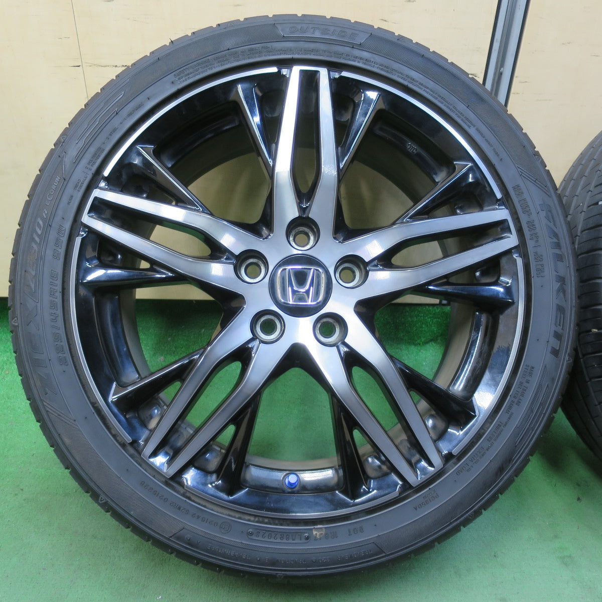 バリ溝！23年！9.5分★ホンダ オデッセイ 後期 RC1 RC2 アブソルート 純正 225/45R18 ファルケン ジークス ZE310R ECORUN 18インチ PCD114.3/5H★5050403IMノ