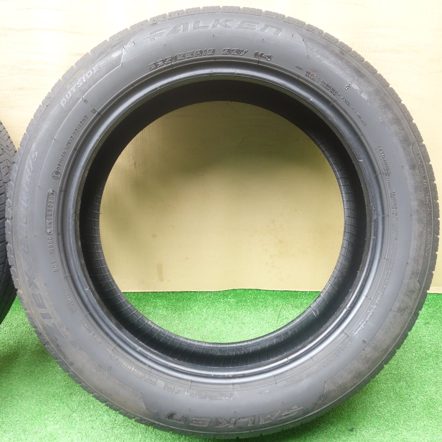 バリ溝！23年！8.5分★225/55R18 ファルケン ZIEX ZE001A A/S タイヤ 18インチ フォレスター クロストレック ZR-V デリカ D:5 等★6011904KTノタ