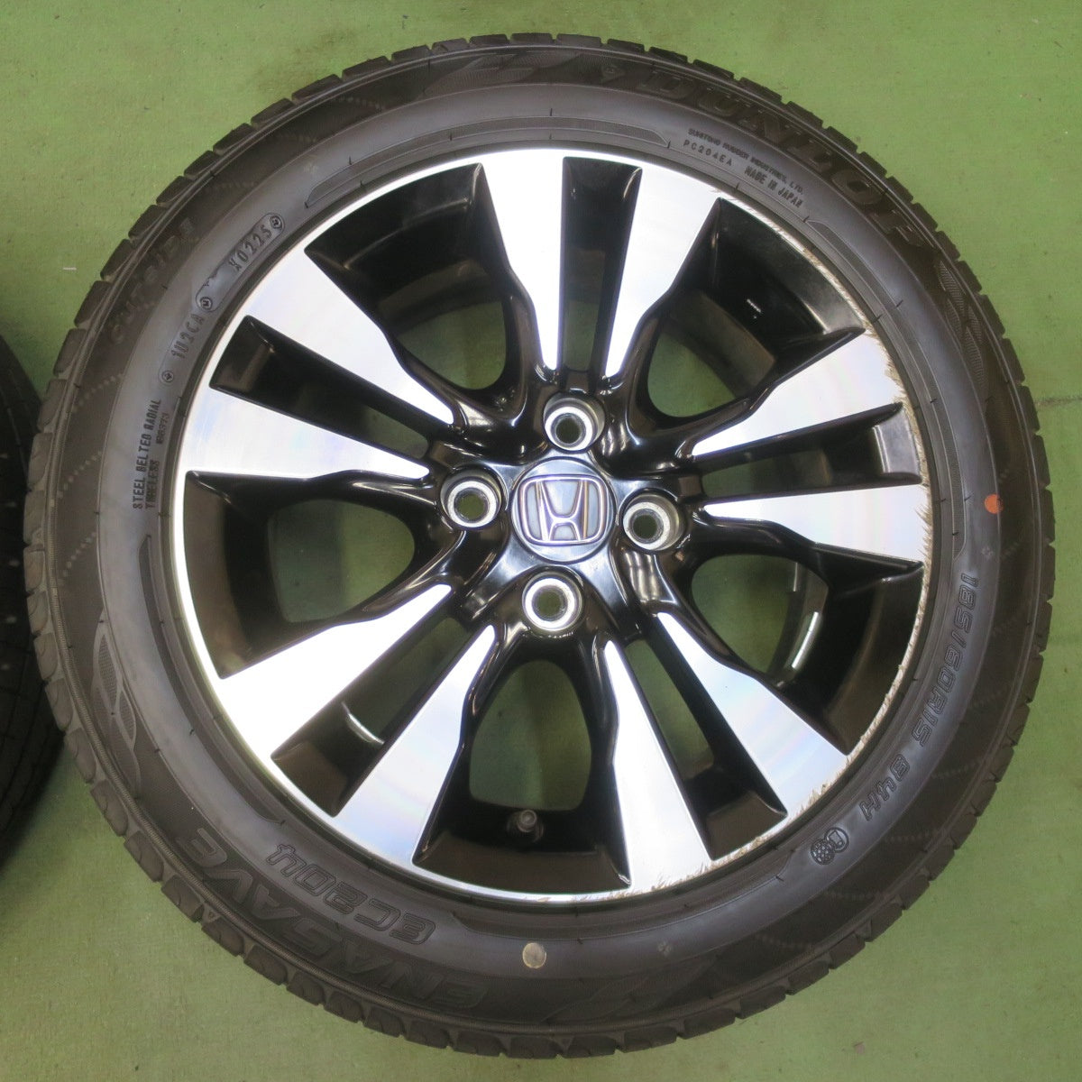 バリ溝！25年！ほぼ10分★ホンダ フィット シャトル 純正 185/60R15 ダンロップ エナセーブ EC204 15インチ PCD100/4H★6052911イノ