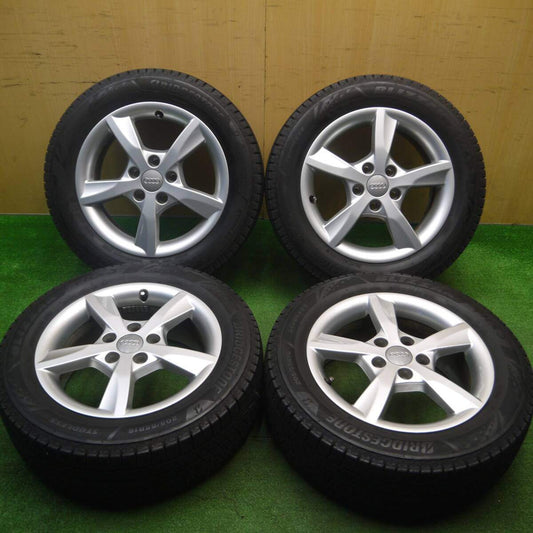 バリ溝！21年！キレイ！9.5分★アウディ A3 8V 純正 205/55R16 スタッドレス ブリヂストン ブリザック VRX3 16インチ PCD112/5H★4122303Hス