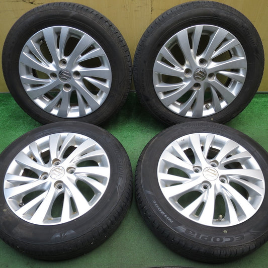バリ溝！21年！キレイ！8.5分★スズキ スペーシア 純正 155/65R14 ブリヂストン エコピア NH200C 14インチ PCD100/4H★5072905NJノ