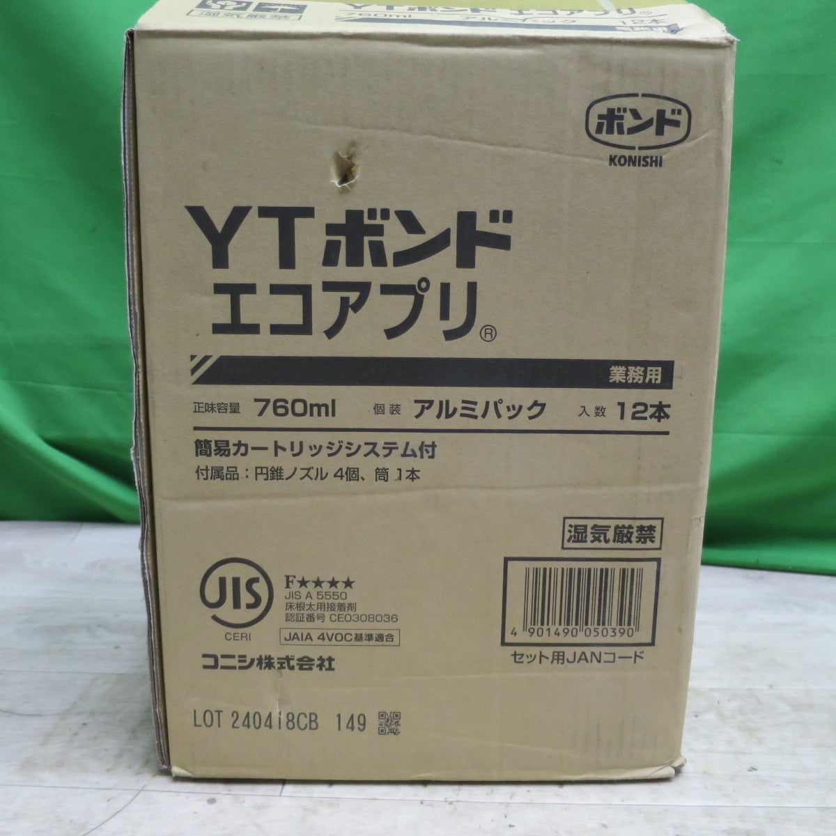 [送料無料] 未使用☆コニシ YT ボンド エコ アプリ 木質床組・束 施工用 業務用 760ml × 12本 1箱 円錐ノズル 付き 2024年4月 製造☆
