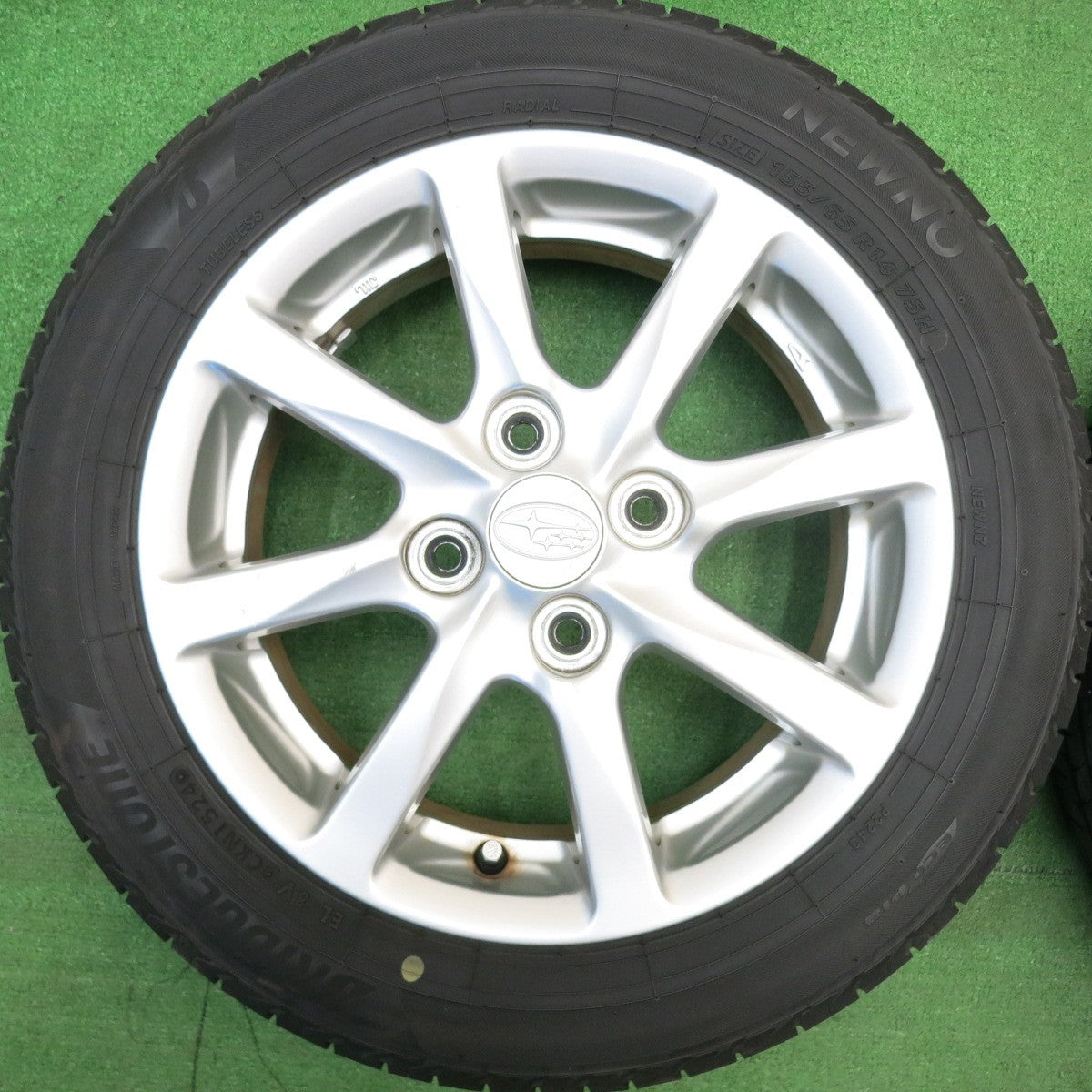 バリ溝！24年！9分★ダイハツ ムーヴ タント 純正 155/65R14 ブリヂストン NEWNO ニューノ 14インチ PCD100/4H★6022607HAノ