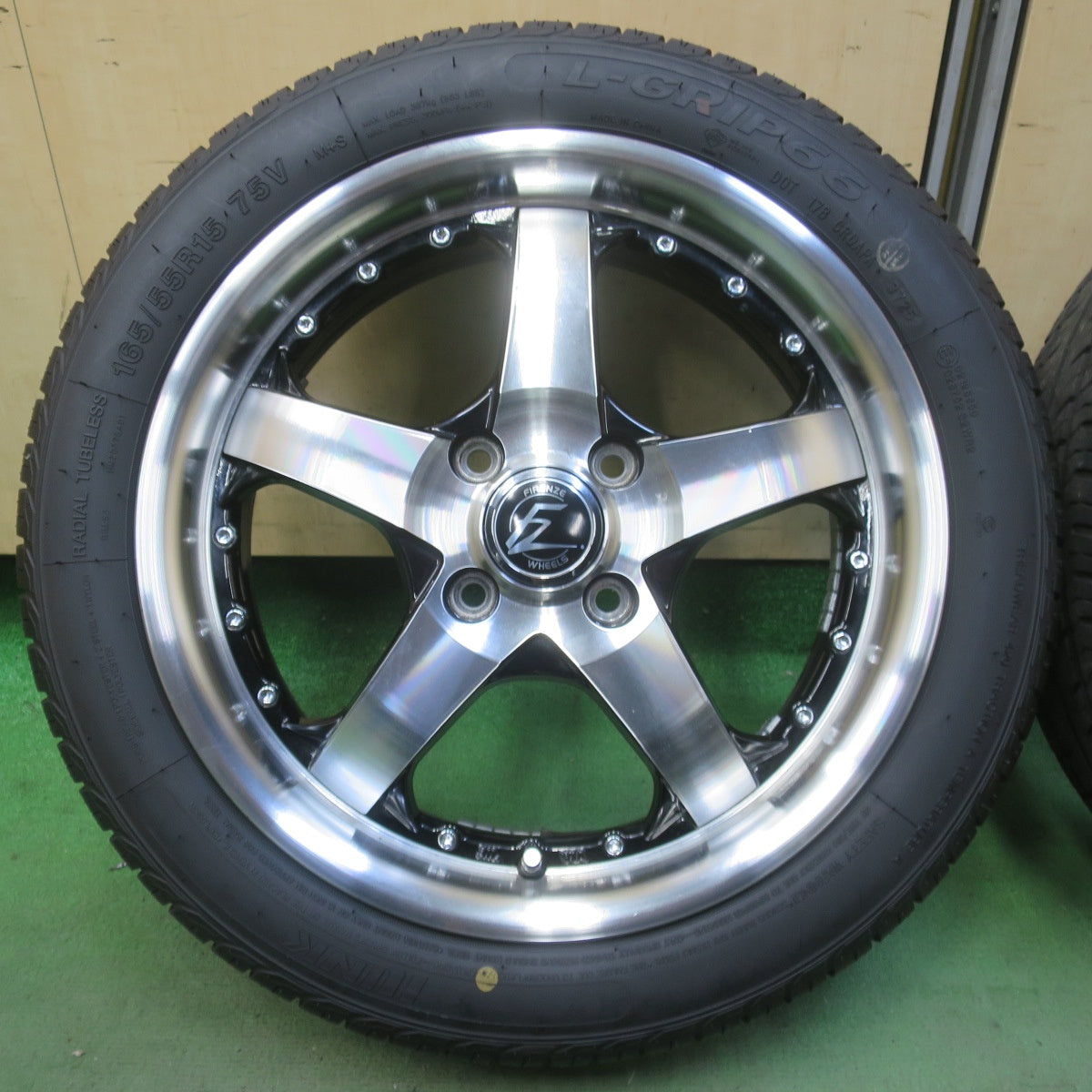 バリ溝！25年！キレイ！8.5分◎165/55R15 アイリンク L-GRIP66 FIRENZE フィレンツェ 15インチ 軽サイズ PCD100/4H◎6083110イノ