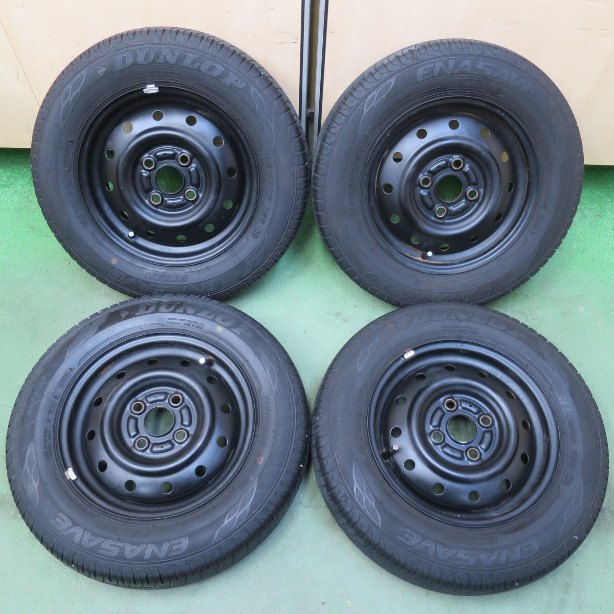 キレイ！23年◎145/80R13 ダンロップ エナセーブ EC204 TOPY スチール ホイール 13インチ PCD100/4H◎6100607イノ