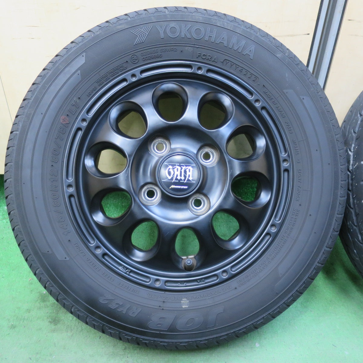 バリ溝！25年！9.5分★145/80R12 80/78N GAIA MANARAY SPORT ブリヂストン K370 ヨコハマ JOB RY52 ガイア マナレイ スポーツ 12インチ PCD100/4H★6022812イノ