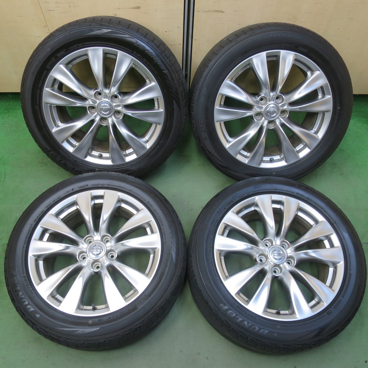 4本価格★日産 Y51 フーガ 純正 245/50R18 ダンロップ LE MANS V ルマン5 18インチ PCD114.3/5H★6052601イノ