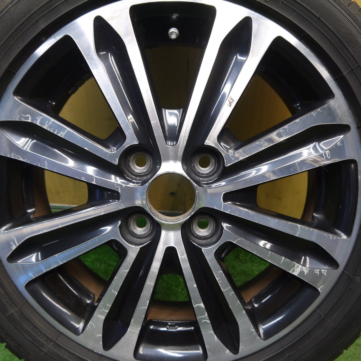 バリ溝！23年！8.5分！1本★ダイハツ タント カスタム 純正 165/55R15 エコファイン ECOFINE 15インチ PCD100/4H★6020402Hノ