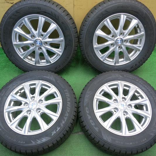 バリ溝！21年！キレイ！9.5分以上★スタッドレス 195/65R15 トーヨー ウインター トランパス TX NEXTA ネクスタ 15インチ PCD114.3/5H★5050406NJス
