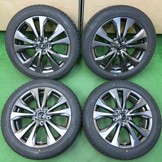 *送料無料* センサー付！バリ溝！キレイ！9.5分★レクサス UX250h Fスポーツ 純正 225/50R18 スタッドレス ダンロップ ウインターマックス WM02 DSST PCD114.3/5H★4051006イス