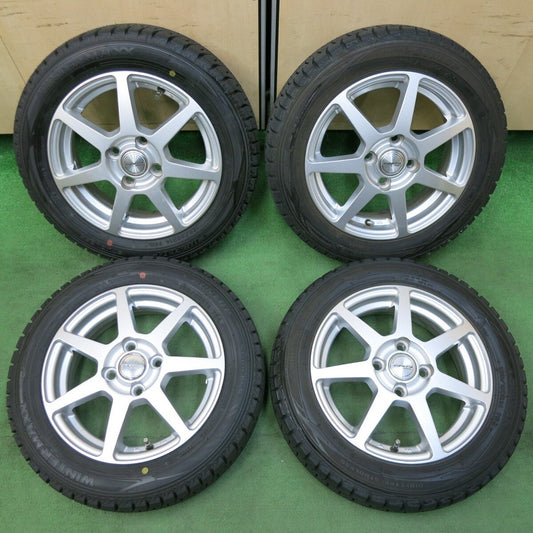 バリ溝！23年！ほぼ10分★スタッドレス 155/65R14 ダンロップ ウインターマックス WM02 WM01 DZETA LA STRADA 阿部商会 14インチ PCD100/4H★4120603SYス