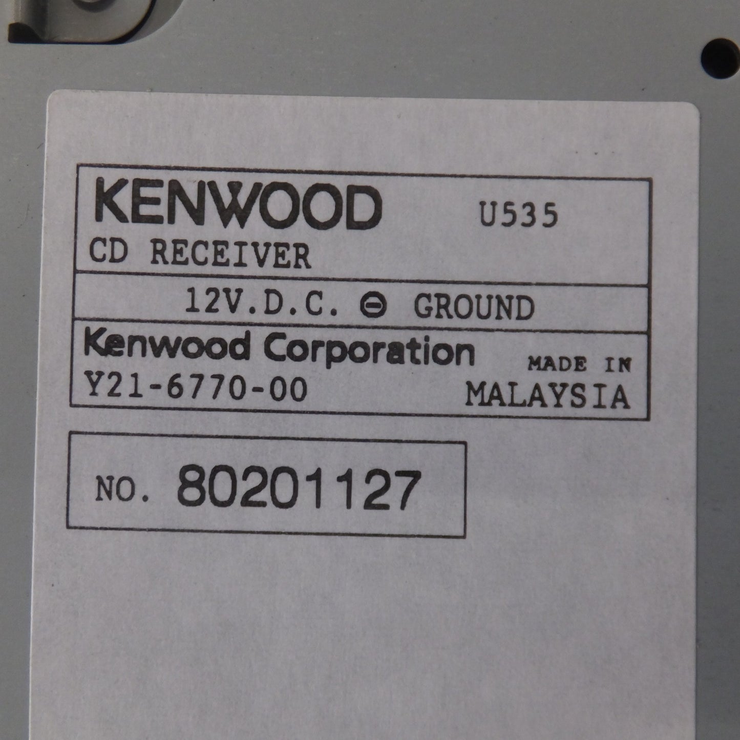 [送料無料] ★ケンウッド KENWOOD カーオーディオ 1DINコンポ CDプレーヤー U535[35]★