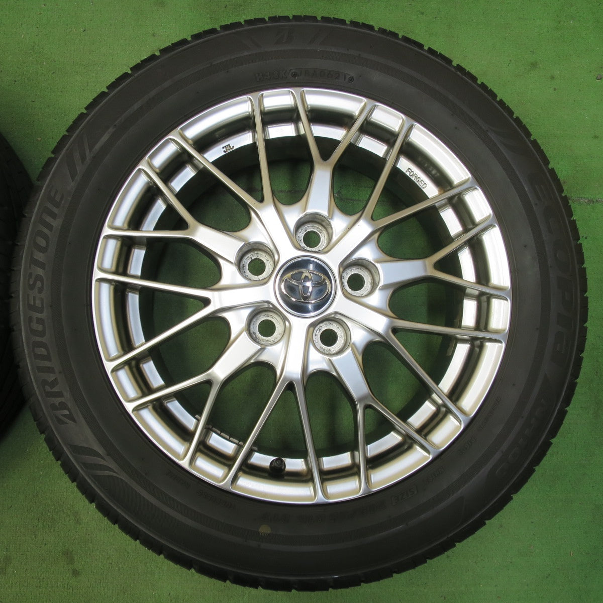 バリ溝！21年！キレイ！9.5分★トヨタ 80系 ノア ヴォクシー 純正 BBS 205/55R16 ブリヂストン エコピア NH100 16インチ PCD114.3/5H★5070308イノ